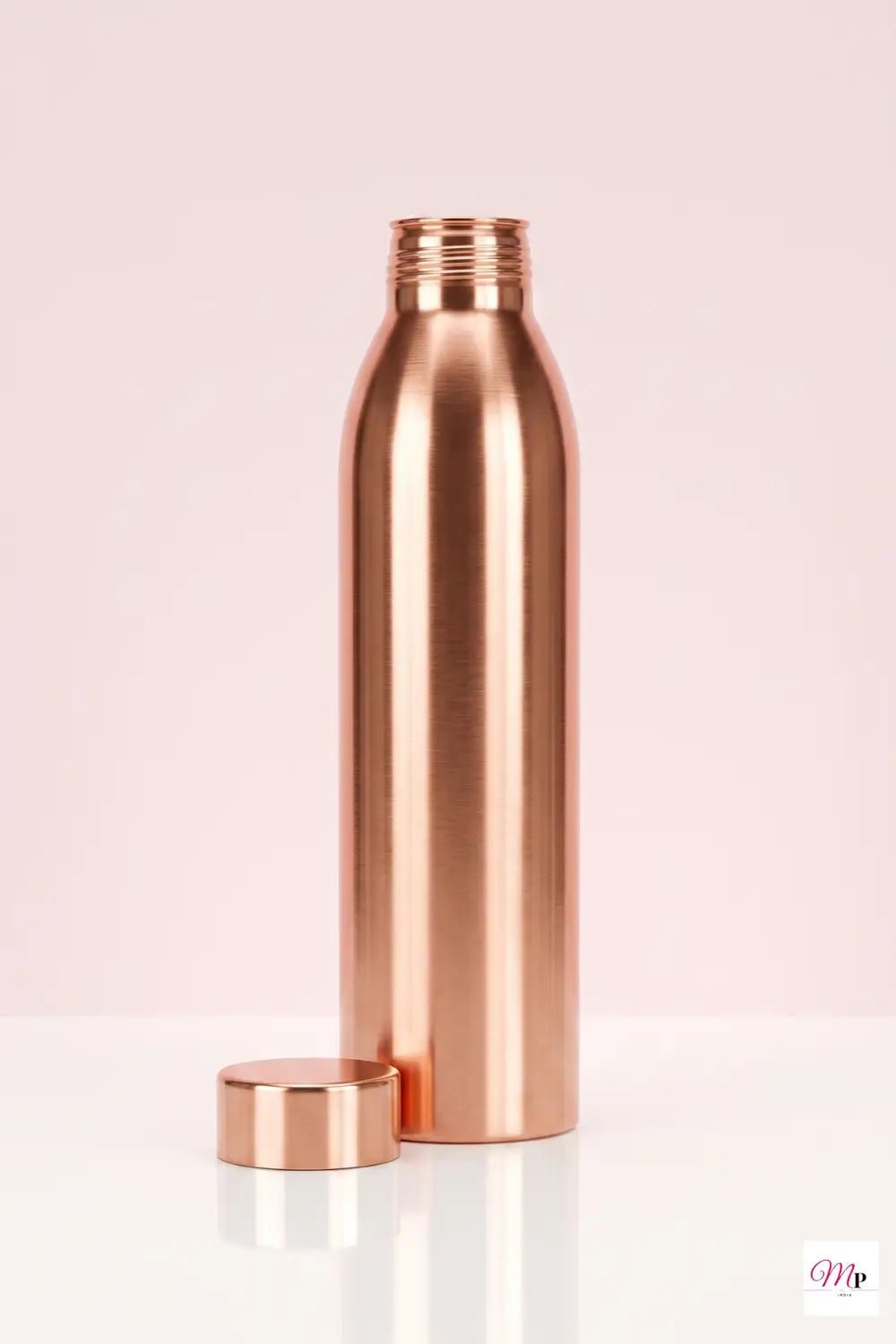 MITRA pure copper water bottle one litre for antibacterial monsoon hydration
