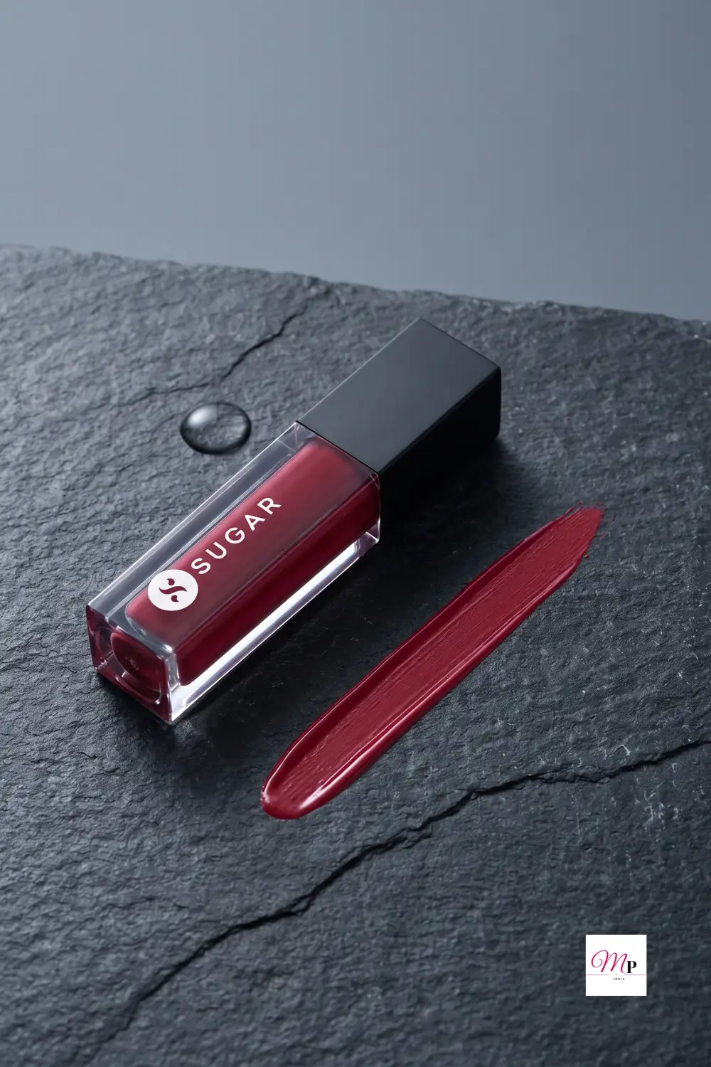 SUGAR Smudge Me Not Mini Drop Dead Red lipstick tube