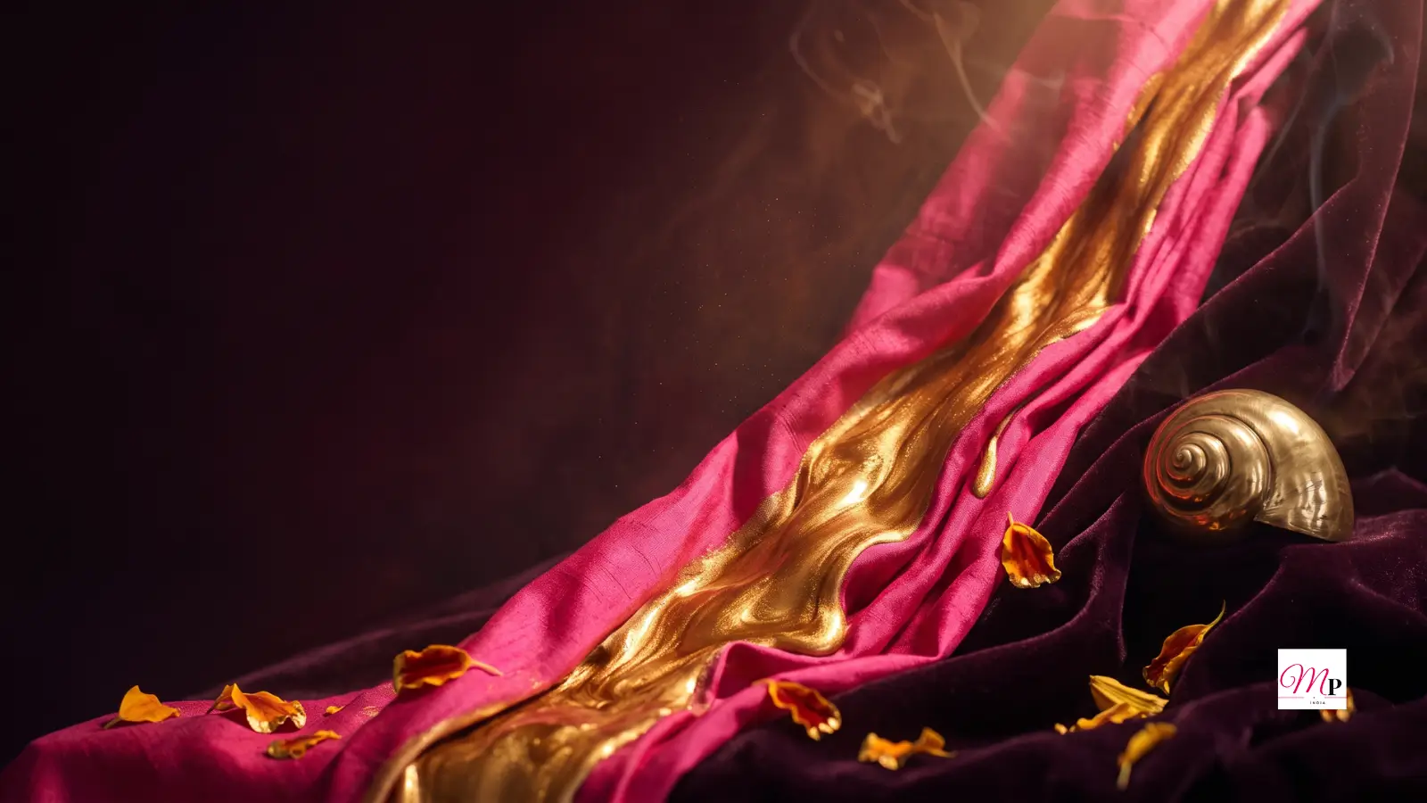 Waxing gibbous moon as molten gold pouring across rippling pink silk with a brass conch — daily horoscope 20 september 2026, Shravana listening moon.