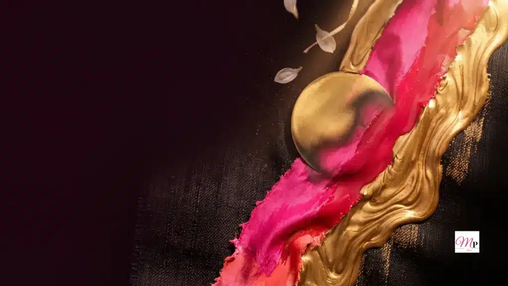 Molten gold spilling across black raw silk with a cascading pink ribbon and burnished waning moon disc — daily horoscope 28 september 2026, waning gibbous moon and Mars entering Leo