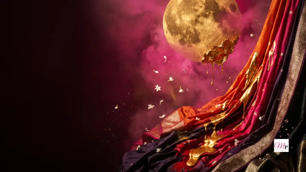 Molten gold disc sinking into pink silk folds — daily horoscope 29 september 2026, waning Harvest Moon in Bharani nakshatra