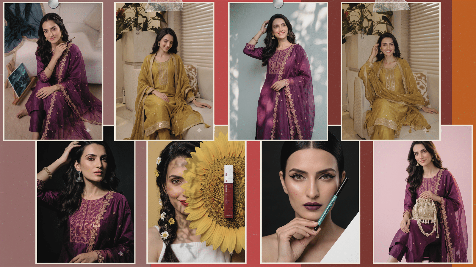 Complete Ganesh Chaturthi edit — kurta sets, jhumkas, potli bag, and long-wear makeup curated for women India