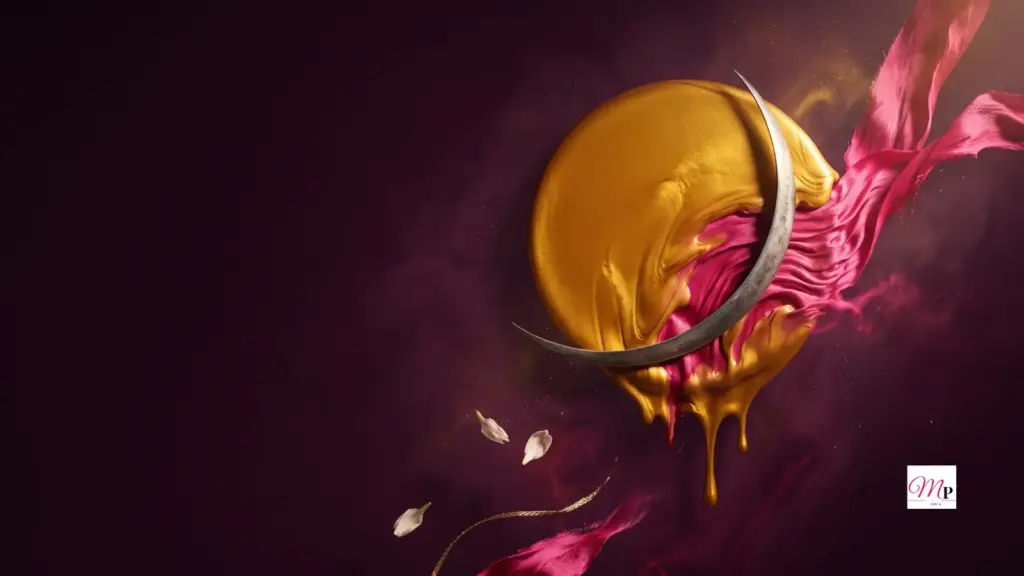 Molten gold dissolving into aubergine silk beneath a silver crescent — horoscope 6 october 2026, waning moon occulting Jupiter in Leo